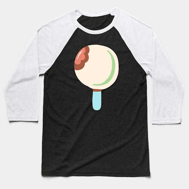 Ice Cream Puck Baseball T-Shirt by Rebelform